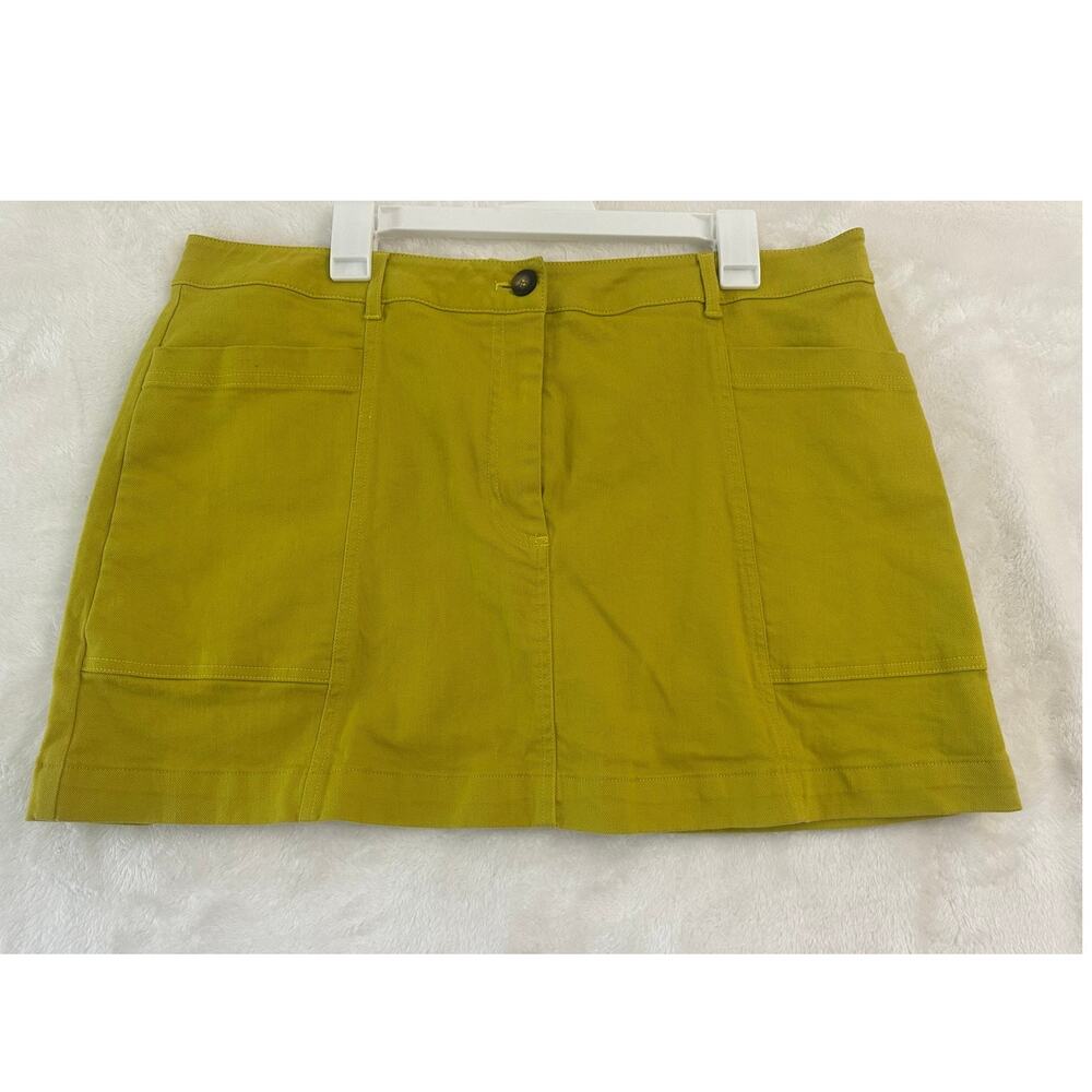 Boden Neon Mini Skirt US 16 18 Pockets Stretch Cotton Retro